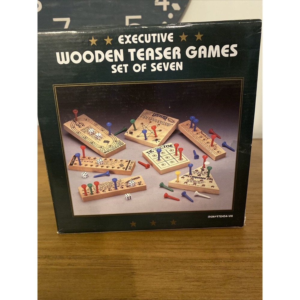 EXECUTIVE WOODEN TEASER GAMES ST OF 7